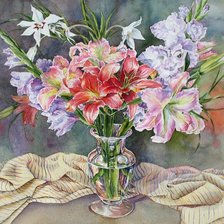 Схема вышивки «Букет в вазе»