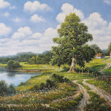 Схема вышивки «Пейзаж»