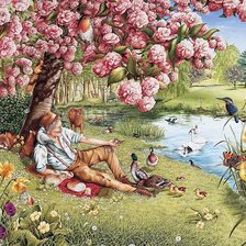 Схема вышивки «на природе»