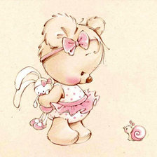 Схема вышивки «мишка с зайкой»