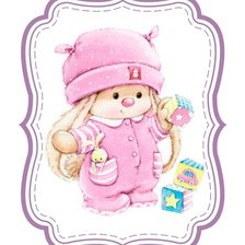 Схема вышивки «зайка пупс»