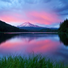 Схема вышивки «гора в закате»