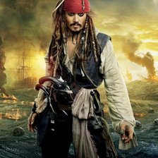 Схема вышивки «Капитан Джек Воробей.»