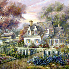 Схема вышивки «Пейзаж»