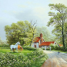 Схема вышивки «Пейзаж»