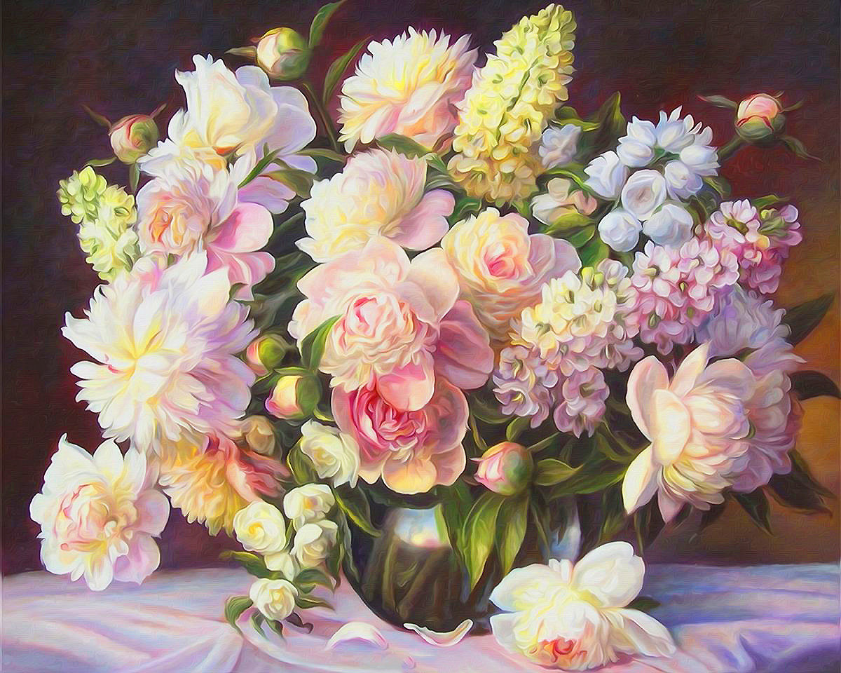 Серия "Пионы" - букет, флора, пионы, цветы - оригинал