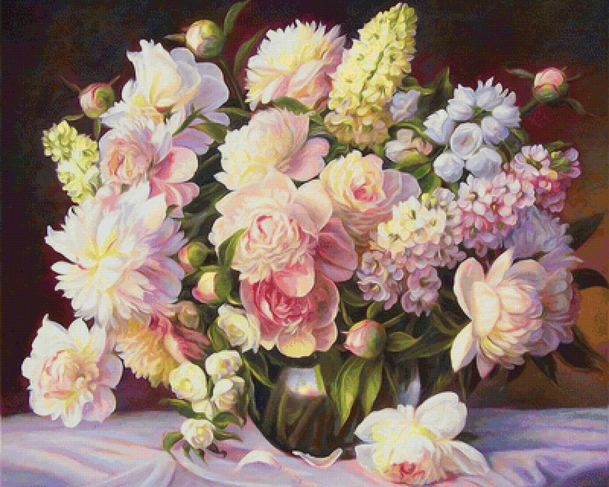 Серия "Пионы" - пионы, цветы, флора, букет - предпросмотр