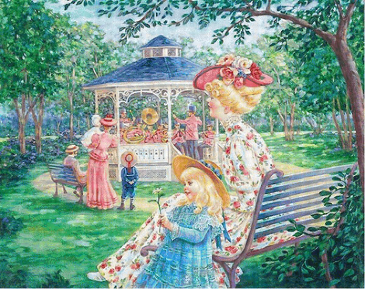 в парке - дети, парк - предпросмотр