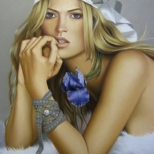 Схема вышивки «Девушка»