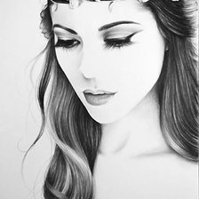 Схема вышивки «Девушка»