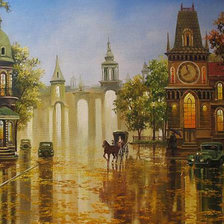 Схема вышивки «Ночной город»