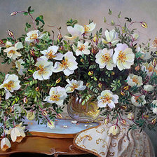 Схема вышивки «цветущий шиповник»