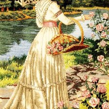 Схема вышивки «дама»