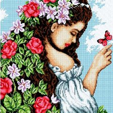 Схема вышивки «девушка 270/203»