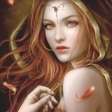 Схема вышивки «Девушка»