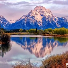 Схема вышивки «горы»