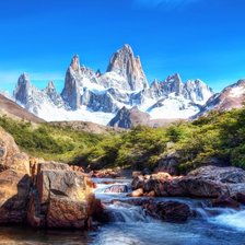 Схема вышивки «горная река»