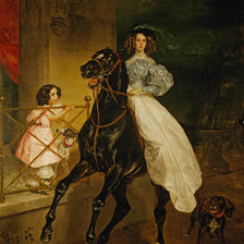 Схема вышивки «Всадница»