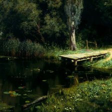 Схема вышивки «заросший пруд»