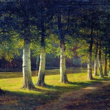 Схема вышивки «берёзовая аллея»