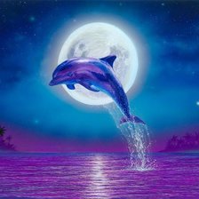 Схема вышивки «Дельфин»