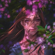 Схема вышивки «Девушка»