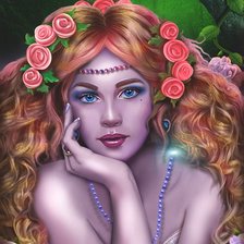 Схема вышивки «Девушка»