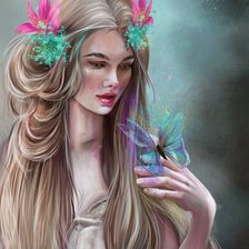 Схема вышивки «Девушка»