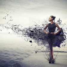 Схема вышивки «Девушка»