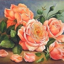 Схема вышивки «Розы»