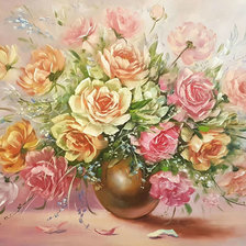 Схема вышивки «Букет в вазе»