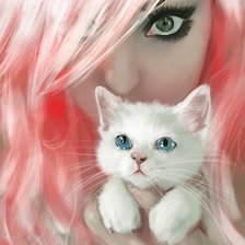 Схема вышивки «Девушка»