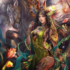 Схема вышивки «Девушка»