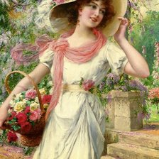 дама с корзиной