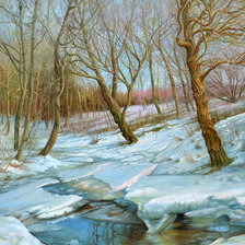 Схема вышивки «Приближение весны»