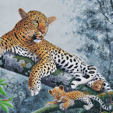 Схема вышивки «Леопарды»