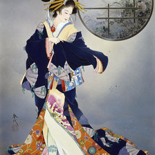 Схема вышивки «гейша»