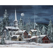 Схема вышивки «зимняя ночь»