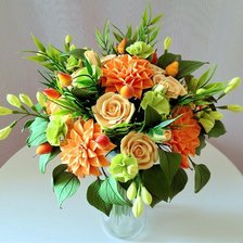 Схема вышивки «георгины в букете2»