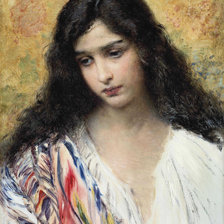 Схема вышивки «портрет цыганки»