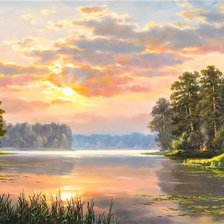 Схема вышивки «утро»