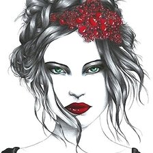 Схема вышивки «Девушка»