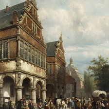 Схема вышивки «Старый город»