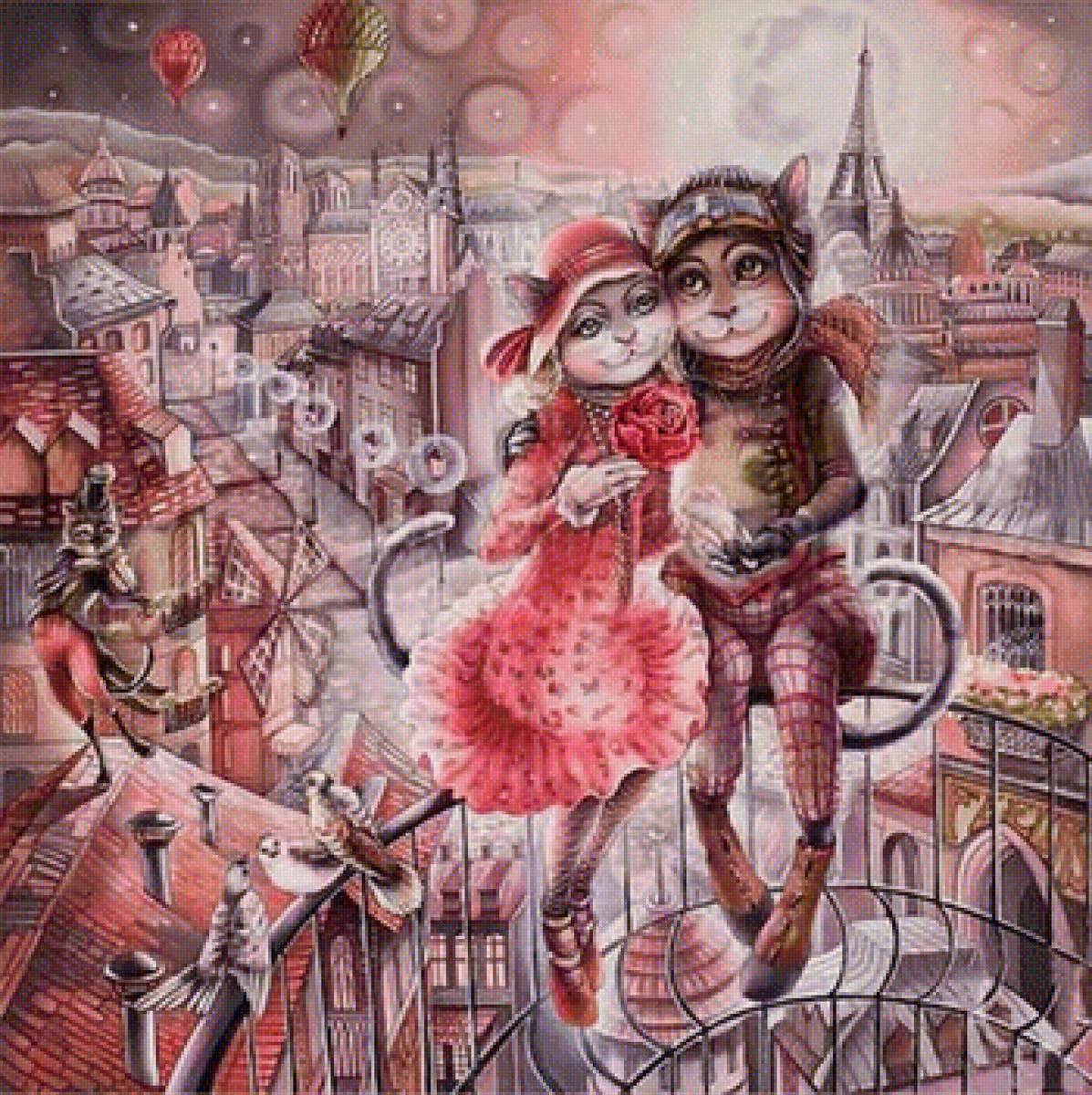 Любовь в Париже - коты - предпросмотр