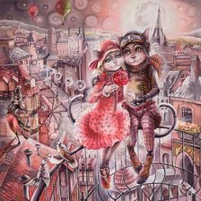 Схема вышивки «Любовь в Париже»