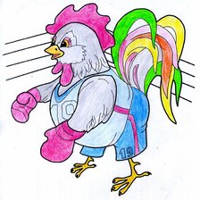 Схема вышивки «петух9»