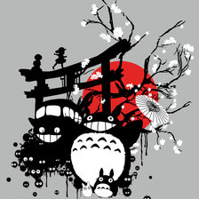 Схема вышивки «Тоторо»