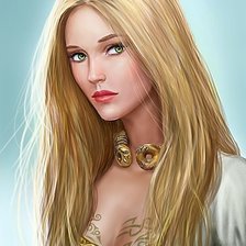 Схема вышивки «Девушка»