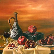 Схема вышивки «Натюрморт с гранатом.»