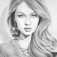 Схема вышивки «Девушка»